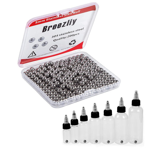 Breezliy 200 Paints5.5mm/ 0.22 pcs Paint Mixing Balls Stainless Steel Mixing Agitator Balls for Mixing Model