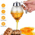 ANABIUP 8 Glass Honey Dispenser Ounces - Drip-Free Honey Jar With Glass Stand, Kitchen Leak-Proof Syrup Dispenser