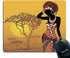 Smooffly African Woman Mouse Pad, Sunset Tree Rectangle Non-Slip Rubber Gaming Mouse Pad, 240MM X 200MM X 3MM