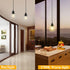 71 Inch Fixture(E26 Bulb) Pendant Lights Kitchen Island, Black Pendant Light with Glass Lampshade, Adjustable Hanging