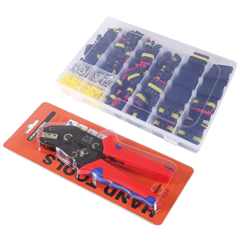 AITRIP 708 Pieces Waterproof Car Connection Kit, Quick Connector with Crimping Pliers for Car, Truck, Motorcycle