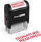 ExcelMark Signature Required Self Inking Rubber Stamp - Red Ink
