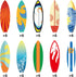 Outus 60 Summer 10 Pcs Surfboard Cutouts Bulletin Board Decorations Surfboard Wall Decor for School Surf Party Finger