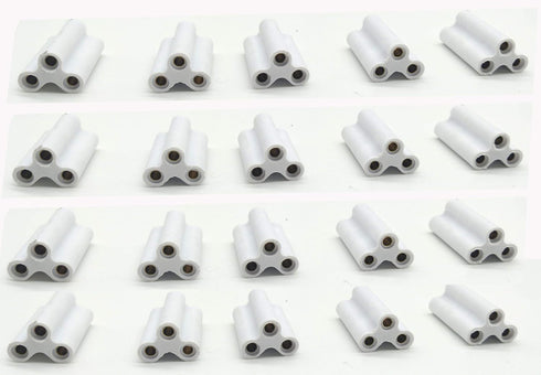 T5 T8 LED Lamp 3Pin Connector, Double End 3Pin Female Adapter for Integrated Tube Lamp Holder