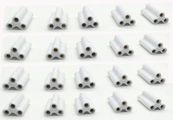 T5 T8 LED Lamp 3Pin Connector, Double End 3Pin Female Adapter for Integrated Tube Lamp Holder