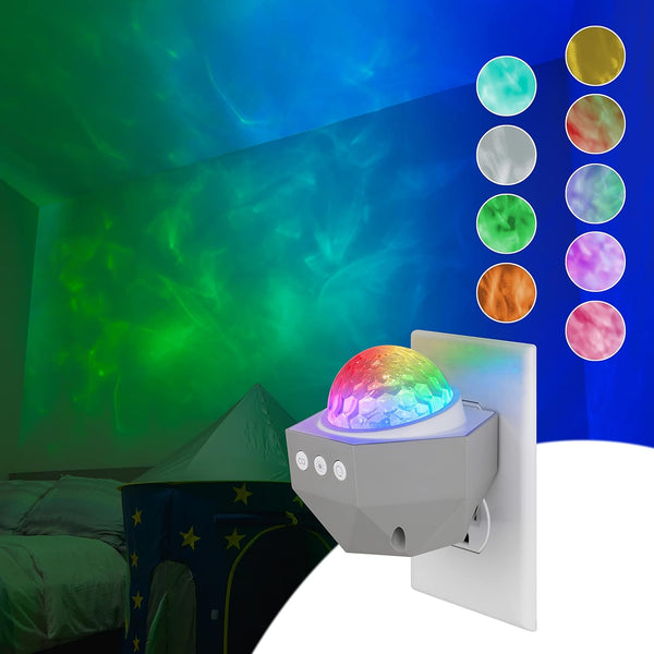 Enbrighten Galaxy Projector Plug in Night Light for Kids LED Lights for