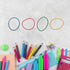 NUOBESTY 2 Boxes Rubber Bands, Office Supplies Elastic Stretchable Bands for Home and School