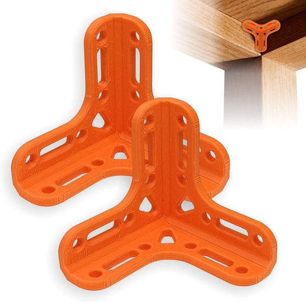 HELAIMAY Right Angle Corner Brackets, Repairing Wooden Furniture Corner Connectors, Universal Triangular Support