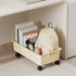 Under Desk Rolling Cart,Strong Plastic Space Saving Handle Design Storage Trolley for Office Dormitory Bedroom