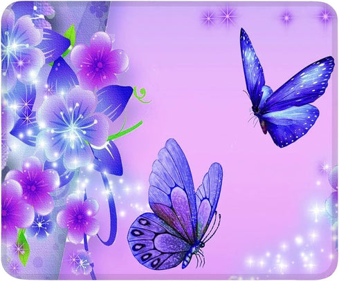 Purple Butterfly Customized Rectangle Mousepad