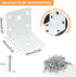 20PCS 90 (2X2 Alise White L Brackets for Shelves, Heavy Duty Metal Shelf Brackets Corner Bracket, Degree Joint Right