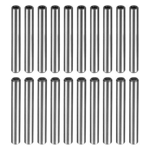 uxcell M4 Internal Thread Dowel Pin 20pcs 6x50mm Chamfering Flat Carbon Steel Cylindrical