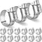 15PCS Hose Clamp Set - Stainless Steel Adjustable Clamps 1/2'' to 3/4'' (13-19mm) for Plumbing