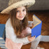 KICNIC Blue Book Covers 3 Pack, 6"x9" Stretchable Protective Covers for Most Hardcover Books, Washable