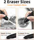 Electric Eraser for Artists, 140 Eraser Refills, Rechargeable for Drawing (Black)