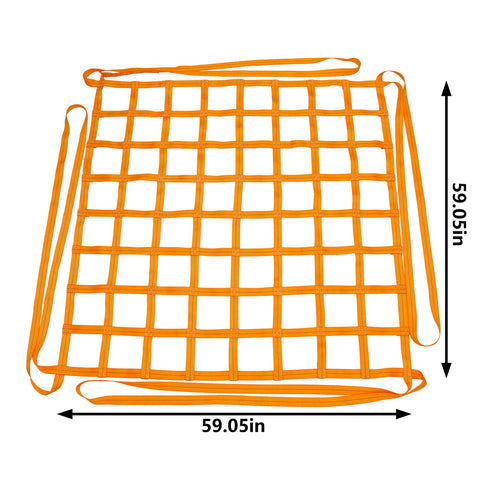 Safety Lifting Net Straps, Flat Nylon Sling for Hoisting Heavy Objects, 1.5x1.5m