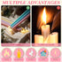 24 11'' Baquler Pcs Pastel Flameless Taper Candles Colorful LED Candle Sticks Colored Battery Operated Candle Pink