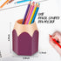 Zonon 2 Pieces Pencil Shaped Pen Holders Pencil Storage Organizer Cute Desktop Pen Cup Colorful Vase Pencil Pot Cartoon Stationery Rack Classroom Home Office Supplies Desktop Decor (Pink, Purple) by Zonon