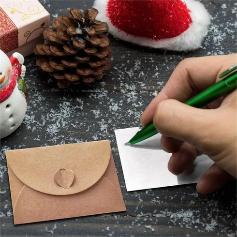 linenb 120pcs Kraft Paper Greeting Card with Envelope Featival Blessing Card DIY Gift Cards Birthday Wedding Party