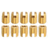 uxcell 10pcs Self Tapping Threaded Inserts, Inner M5-0.8 Outer M8x10 Brass Slotted Thread Repair Inserts Nuts