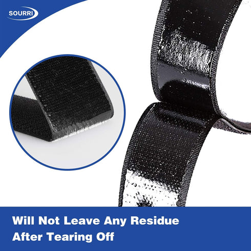 SOURRI 1 Inch x 82 Feet Hook and Loop Tape, Heavy Duty Sticky Back Fastener Roll, Nylon Self Adhesive Strips for Home,