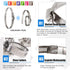 Glarks 120Pcs 304 Stainless Steel Hose Clamps Assortment Kit, Adjustable 8-44mm Worm Gear Clamps for Plumbing,