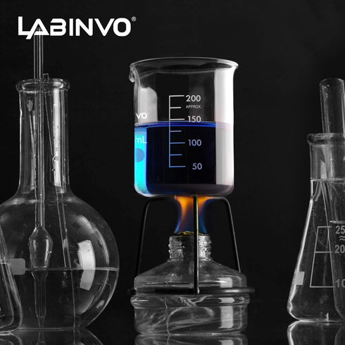 Low Form Graduated Glass Beaker Set, 2000ml/2l Volume, 3.3 Borosilicate Glass Beakers, IN-BKL2000