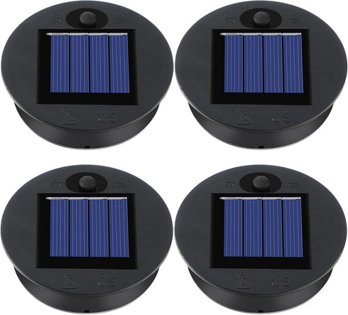 4 Pieces Replacement Solar Light Tops Outdoor Hanging Lantern Solar Light Parts