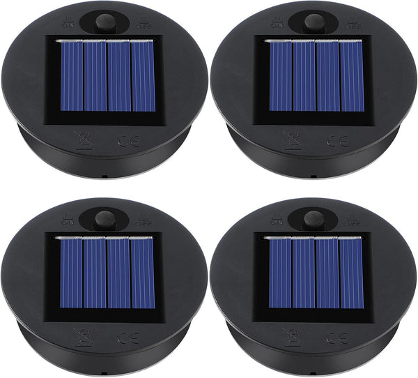 4 Pieces Replacement Solar Light Tops Outdoor Hanging Lantern Solar Light Parts