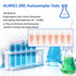 2ML Polypropylene Vials - 9mm Short Thread Vial with Micro Volume 300µL, Blue Screw Cap with Hole, Pack of 100