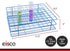 EISCO Blue Epoxy Coated Steel Wire Test Tube Rack, 80 Holes for Tubes 22-25mm, 8x10 Format