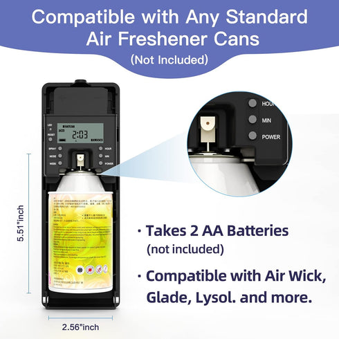 SVAVO Automatic LCD Fragrance Dispenser, Wall Mount/Free Standing, Programmable Aerosol Spray Perfume Dispenser