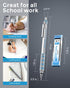 Nicpro Blocky Gear 0.7 mm Mechanical Pencils Set with Case, Metal Pencil, Lead Refills, Eraser for Art