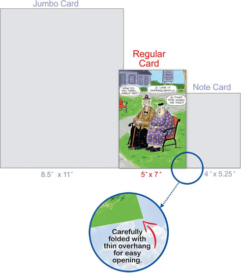 NobleWorks Infrequently Humorous Birthday Paper Card with Envelope, 4406