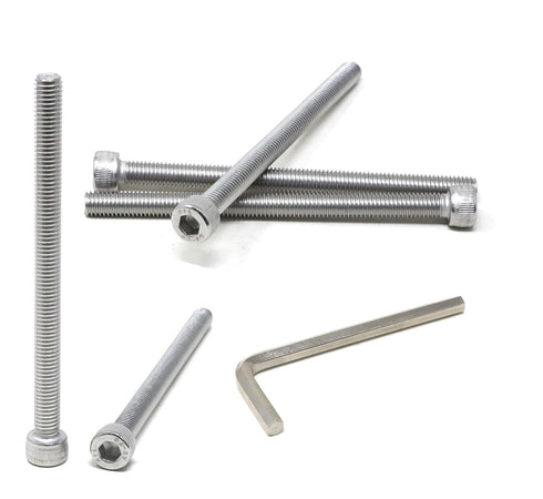 iexcell 5 Pcs M8 x 110mm Thread Pitch 1.25 mm Stainless Steel 304 Hex Socket Head Cap Screws Bolts Kit