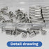 Jiahezhi 30 Sets M5 20mm x Stainless Steel Furniture Joint Connector Bolts & Cap Nuts Assortment Kit, Flat Hex Socket