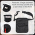 Penitue Server Pouch, Black Oxford Cloth Server Waist Pouch with Belt Versatile Serving Waist Apron Bag Adjustable