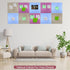 PATIKIL Felt Board Tiles, 6 Pack Beige Self Adhesive Square Wall Cork Pin Bulletin Board with Push Pins for Home Office