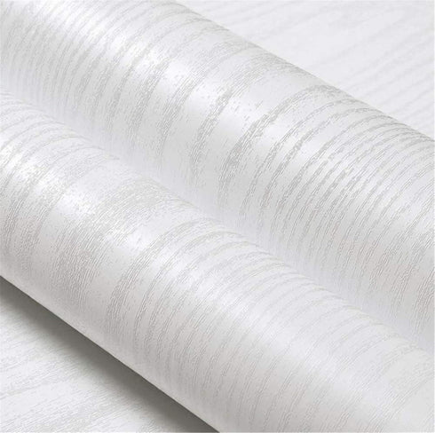 Yancorp 10ft Textured White Contact Paper, 16" x10ft Peel and Stick Wallpaper for Cabinets and Countertops