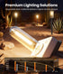 2 Pack IP65 ALFIOT Solar Pathway Lights Outdoor, Bright Solar Lights Outdoor, Waterproof Solar Garden Lights Solar