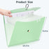 JARLINK 7 Pockets Expanding File Folder - A4 Size Accordion File Folders - Portable Document Organizer - Macaron Green