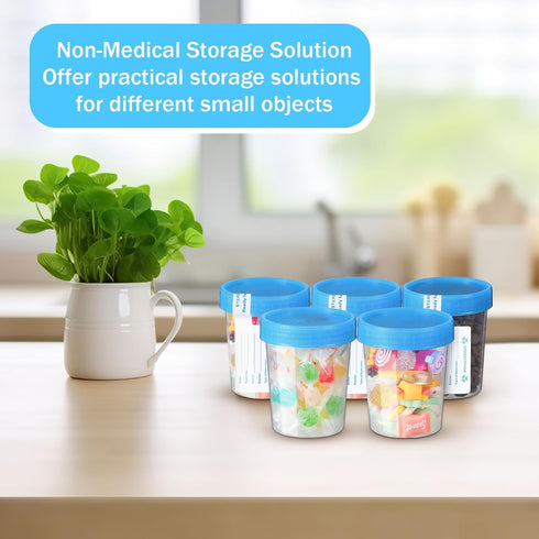 25 Pcs Disposable Urine Cup Specimen Containers with Lids and Tamper Evident Seal, 4 oz