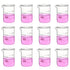 Heavy Duty Glass Beakers Set, 12 pcs of 250ml Thick-Walled, 3.3 Boro Griffin Low Form with Graduation