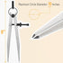 Mr. Pen Adjustable Divider Leather Compass - 8 Inch Lockable Metal Compass for Leather and Woodworking