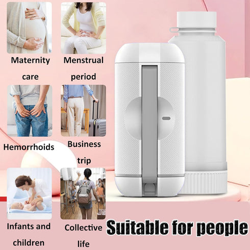NJDQFA Portable Bidet for Travel Camping Daily Life,Reusable Peri Bottle Adjustable,Rechargeable Buttocks Cleaner Bidet