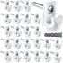 24 Pack White Down Wall Clip Closet Shelves Clips, Heavy Duty Wire Shelf Brackets with Screws