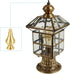 PATIKIL 2" 2 Set 1/4-27 Tall Brass Lamp Finials Cap Knob, Lamp Screw Holder Tapped for Table and Floor Lamp Shade