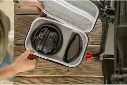Walker's Weather-Resistant Durable Dustproof EVA Carrying Storage Case for Hunting Shooting Earmuff, Glasses