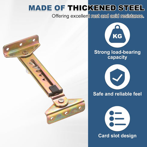 2Pcs 5-Gear uxcell Adjustable Lifting Bracket, Adjustable Angle Hinge Lift Rod Mechanism for Sofa Bed Massage Table