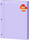 AILZFEI Purple Loose Leaf Paper 100 Sheets Colored Filler Paper 8 * 10.5